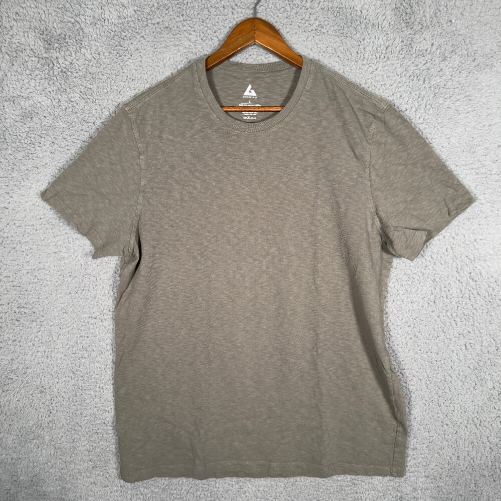 American Giant Mens T-Shirt Large Green Cotton Short Sleeve USA Made